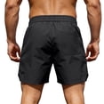 thumbnail image 6 of Besolor Mens Workout Shorts Lightweight Breathable Quick Dry Summer Athletic Running Elastic Waist Drawstring Shorts with Zipper Pockets(Large,Black), 6 of 7