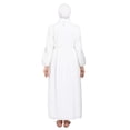 thumbnail image 5 of Off White - Multi - Crew neck - Unlined - Modest Dress - Benin, 5 of 5