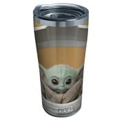 Tervis Star Wars - The Mandalorian Child Stare Triple Walled Insulated Tumbler Travel Cup Keeps Drinks Cold & Hot, 20oz, Stainless Steel