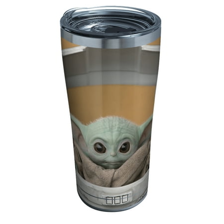 Tervis Star Wars - The Mandalorian Child Stare Triple Walled Insulated Tumbler Travel Cup Keeps Drinks Cold & Hot, 20oz, Stainless Steel
