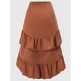 thumbnail image 3 of Womens Renaissance Pirate Skirt Gothic Steampunk Victorian Skirts Light Brown L, 3 of 4