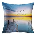 thumbnail image 1 of RYLABLUE Bleu Nature Jetée dans les Nuages Rouge Faune Paix Jeter Taie d'Oreiller Housse de Coussin, 1 of 1