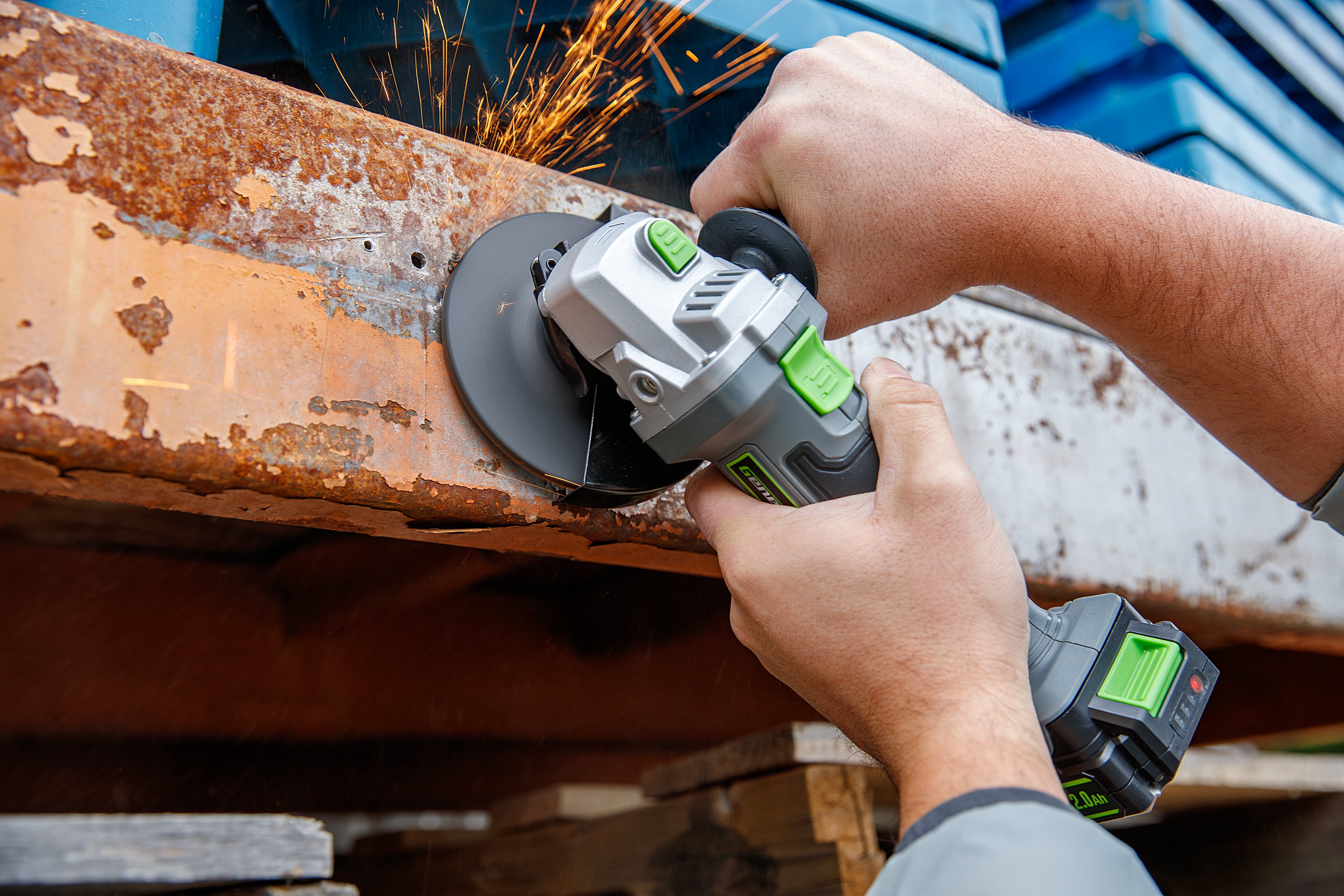 20V 4-1/2 in. Cordless Angle Grinder with Grinding Wheel,  Battery and Charger