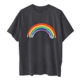 thumbnail image 5 of Midsumdr Pride Shirt Women Funny Rainbow Print T Shirt Rainbow Graphic Tees LGBT Equality Shirts Summer Casual Short Sleeve Tops, 5 of 7
