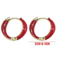 thumbnail image 2 of Fwttom Hoop Earrings Temperament Fashion Versatile High-End Earrings Spring Small and Fresh, 2 of 2