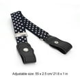 thumbnail image 4 of Sonducket Cinturón sin hebilla Suministros de armario para niños Niñas a cuadros morados y negros Cinturones puntos blancos negros Sonducket AP008680-06, 4 of 5