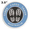 thumbnail image 2 of Go Trekking! At Three Capes Track, Australia 3.5 Inch Iron Or Sew On Embroidered Fabric Badge Patch Hiking Trails Iconic Series, 2 of 2