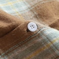 thumbnail image 7 of Rvwovn Men's Plaid Flannel Long Sleeve Shirt Collar Button Front Vintage Casual Fall Layering Top, 7 of 7