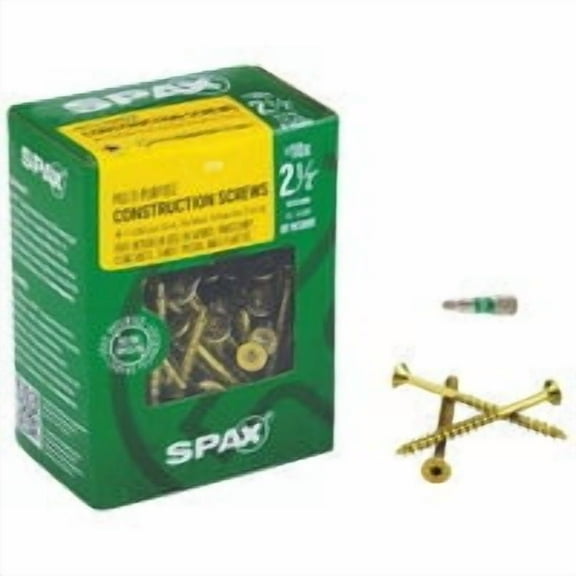 SPAX Interior Multi-Material Construction Screw - Flat Head - Gold Finish