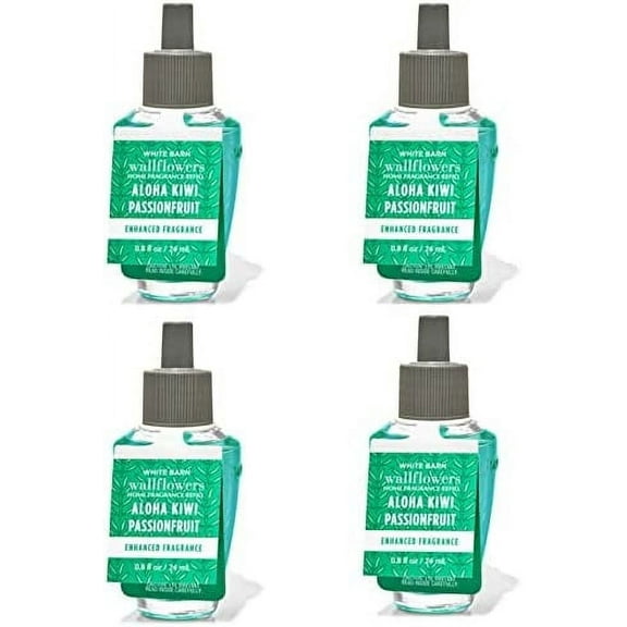 Bath & Body Works Aloha Kiwi Passionfruit WallFlowers Fragrance Refill 0.8 Oz 4 Pack (Aloha Kiwi Passionfruit)