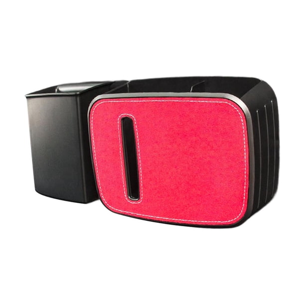 Organizador de asiento delantero de coche, accesorios desmontables para vehículos, soporte para botellas, almacenamiento Rojo