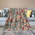 thumbnail image 5 of 1pc Soft and Warm Floral Rose Flannel Blanket for Couch, Sofa, Office, Bed, Camping, and Traveling, 5 of 8