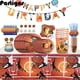 thumbnail image 2 of Suministros para fiestas de baloncesto, platos desechables, vasos, servilletas, cucharas, tenedores, cuchillos para decoración de fiesta de cumpleaños con temática deportiva para niños, 2 of 3