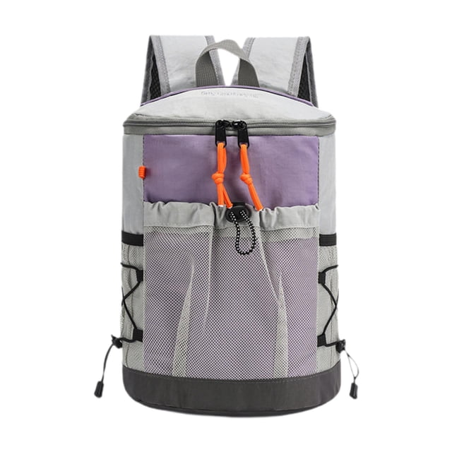 Mochila de senderismo y camping, cómoda con correas ajustables y portátil. Púrpura