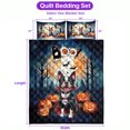 thumbnail image 5 of Happy Halloween Vampire Boston Terrier BOO with Pumpkins Fun and Spooky Quilt Bedding Set Gentleman Dog Lover Gifts 1 Blanket Bed Cover 2 Pillowcases - 00018, 5 of 5
