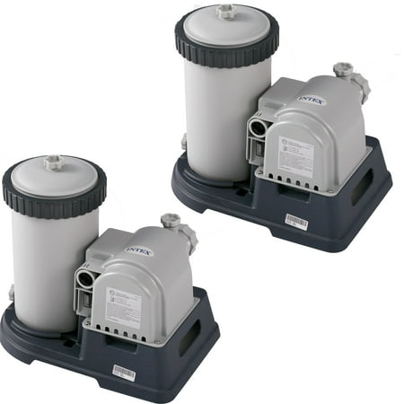 Krystal Flash - Intex 2,500 GPH Krystal Clear Cartridge Filter Pump, 2 pack