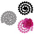 thumbnail image 3 of Troquel metálico VOBRAMY 6 x 5,7 cm flor espiral 3D, 3 of 8