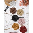 thumbnail image 6 of Women's Flower Waist PU Leather Belt Boho Skinny Rope Floral Dress Belt Coffee One Size, 6 of 6