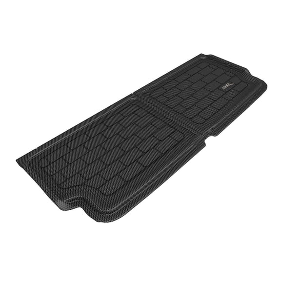 3D Maxpider 2016-2021 Fits Tesla Model X Behind 3rd Row Kagu Black Carbon Fiber Embossed Pattern Cargo liner M1Tl0251309