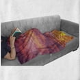 thumbnail image 6 of Sky Soft Flannel Fleece Blanket, Sunset Photography with Clouded Weather Tropical Scenic Hawaii Tranquility, Cozy Plush for Indoor and Outdoor Use, 70" x 90", Coral Dried Rose Orange, by Ambesonne, 6 of 6