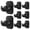 BLACK, variant on 4-Pack Self-Adhesive No-Drill Curtain Rod Brackets, Nail-Free Adjustable Hooks for Poles of 0.78~1.57 Inch Bathroom & Kitchen (Gold)