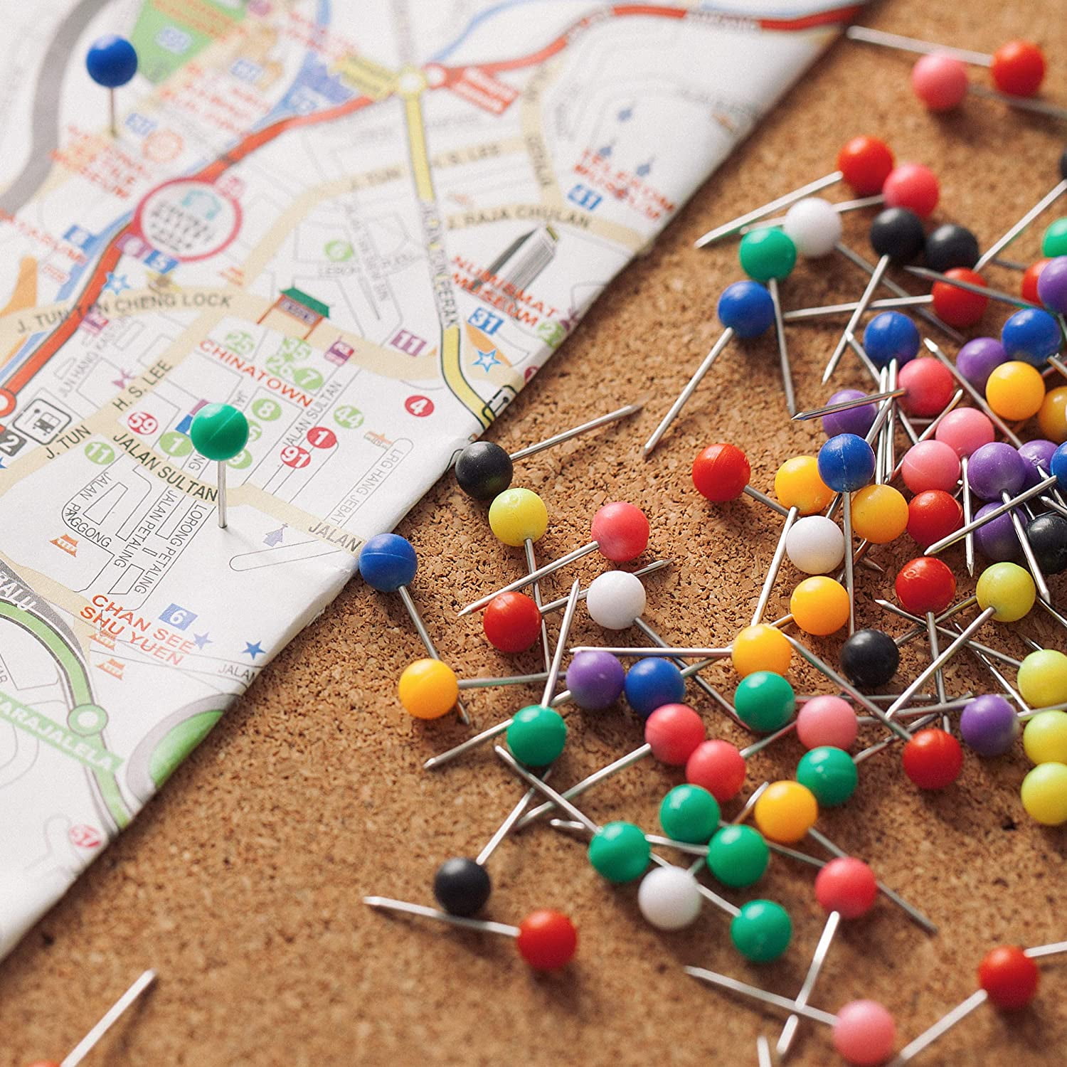 Mr. Pen- Map Pins, Map Push Pins, Pack of 600, Map Tacks, 10 