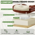 thumbnail image 6 of COOLHUT Big and Tall Office Chair, Executive Home Office Desk Chairs, Ergonomic Computer Faux Leather Desk Chair with Adjustable Flip-Up Arms, Lumbar Support Swivel Task Chair, Vintage Brown, 6 of 17
