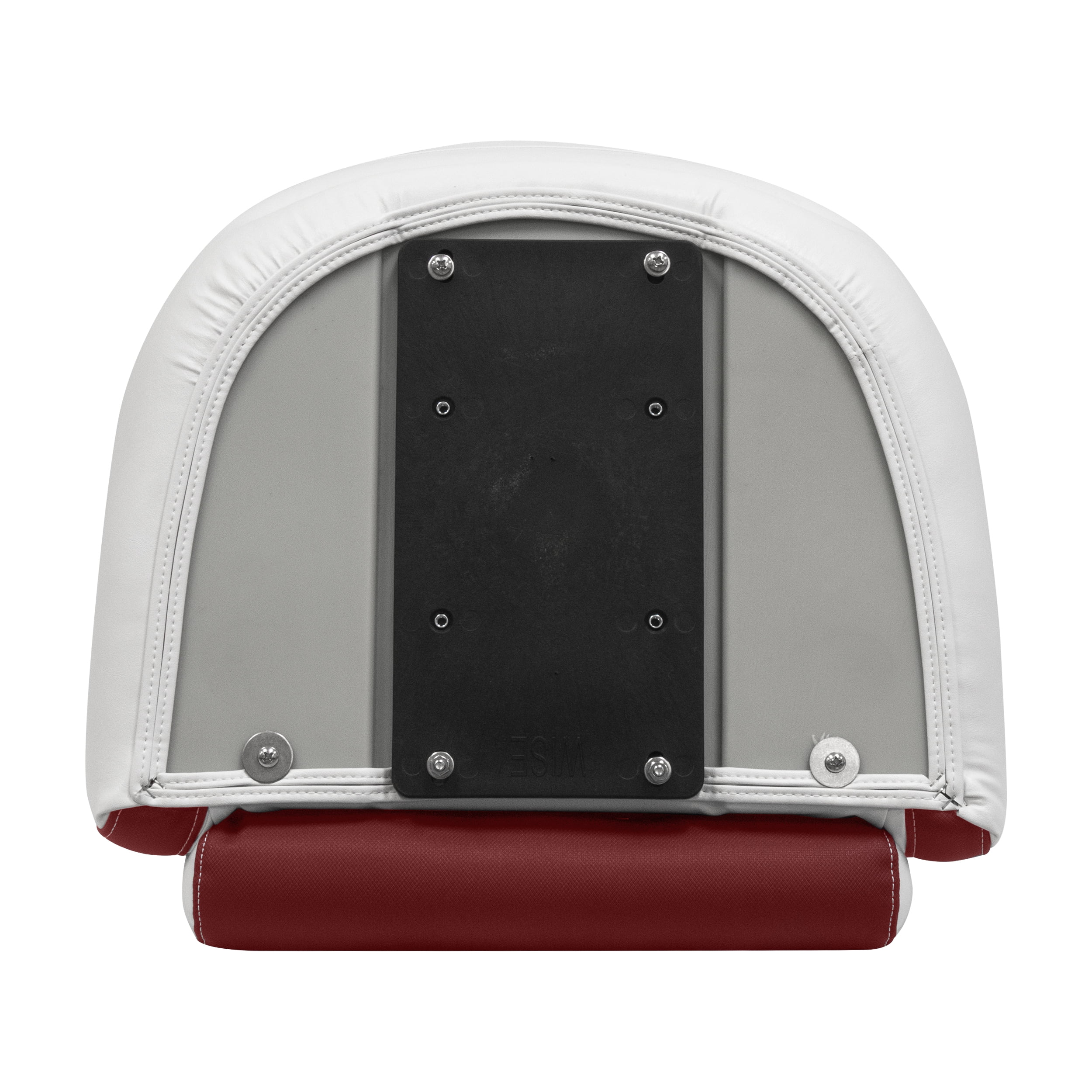 Wise DLX3338-1906 DLX Series Pontoon Bucket Seat with Flip Up Bolster - White / Crimson Red
