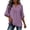 Purple, variant on XuJwPNcy Womens T Shirts V Neck 3/4 Bell Sleeve Tops Trendy Ruffle Hem Blouse Casual Summer Outfits Ladies Soft Tees