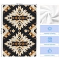 thumbnail image 5 of Southwestern Aztec Microfiber Kitchen Towel, Retro National Style Brown Abstract Soft Absorbent Dish Towels, Quick Drying Washable Dishcloths for Kitchen Cleaning, Drying Dishes, 18x28 Inches, 5 of 9