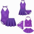 thumbnail image 5 of inhzoy Big Girls 3Pcs Tankini Set Floral Crop Top with Skirts Bottoms Swimsuit, 5 of 5