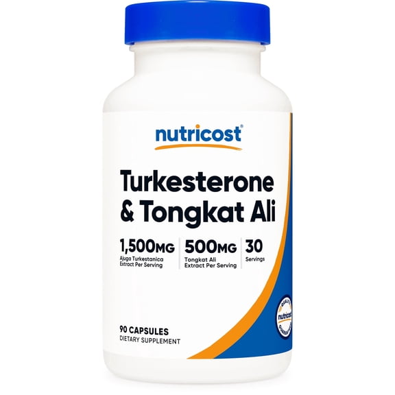 Nutricost Turkesterone & Tongkat Ali 90 Capsules for 30 Servings Per Bottle - Vegan, GMO Free