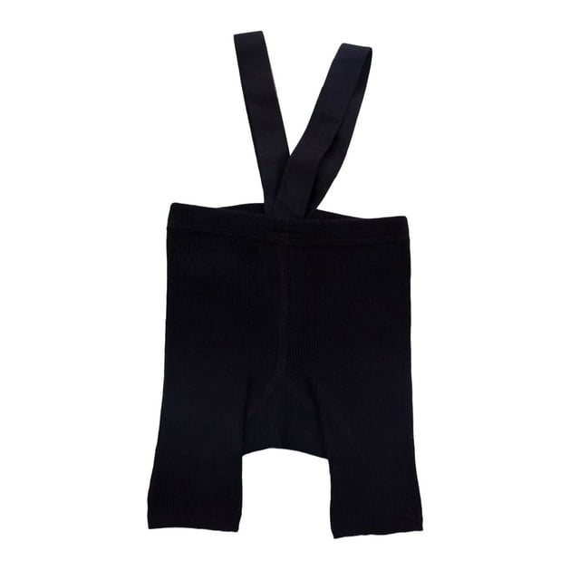 Diconna Mode Bébé Couleur Unie Taille Haute Bretelles Tricoté Collants
