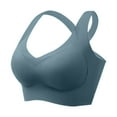thumbnail image 5 of KHONTS Women's Wireless Comfortable Push up Bras Full Support Lift Bralette Soft Flexible Invisible Under Bra Blue M, 5 of 6