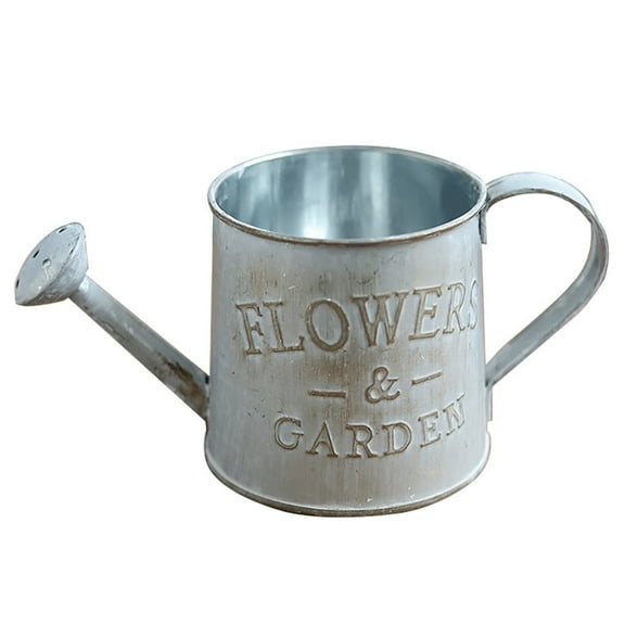 Vintage Metal Iron Barrel Retro Flower Pot Bucket Home Decoration Watering Can