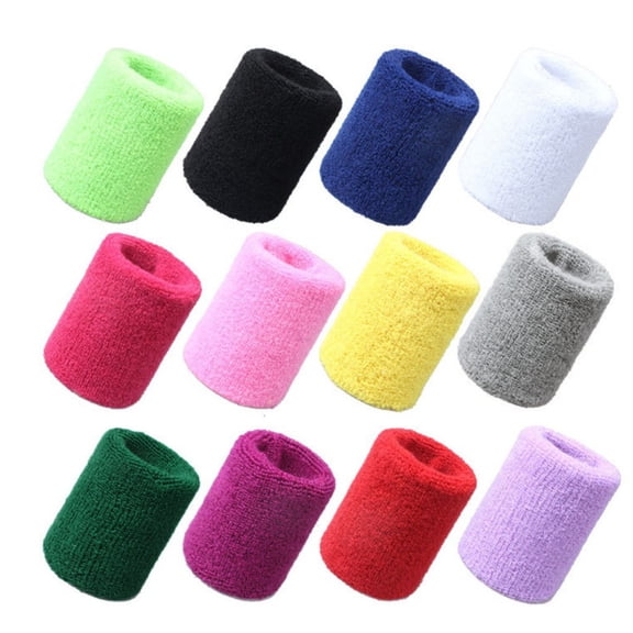 RotHome 1 Pack Green Sports Wristband Cotton Sweatband for Men and Women Moisture Wicking Wrist Sweat Bands for Tennis Basketball Running Gym Workout