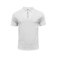 thumbnail image 2 of Men's Quarter Zip Short Sleeve Top & Jogger Pants 2 Piece Outfit White L, 2 of 7