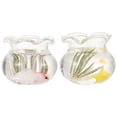 thumbnail image 1 of 2pcs Miniature Fish Bowl Doll House Fish Tank Miniature Fancy Carp Bowls Random Style, 1 of 8