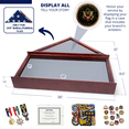 thumbnail image 2 of DECOMIL - Large Military Shadow Box Frame Memorial Burial Funeral Flag Display Case for 5x9 Flag, Solid Wood (Mahogany) (Army), 2 of 5