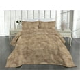 thumbnail image 2 of Ambesonne Earthy Tones Quilted Bedspread Set 3 Pcs, Minimalist Branches, King, Warm Taupe Pastel Brown, 2 of 4