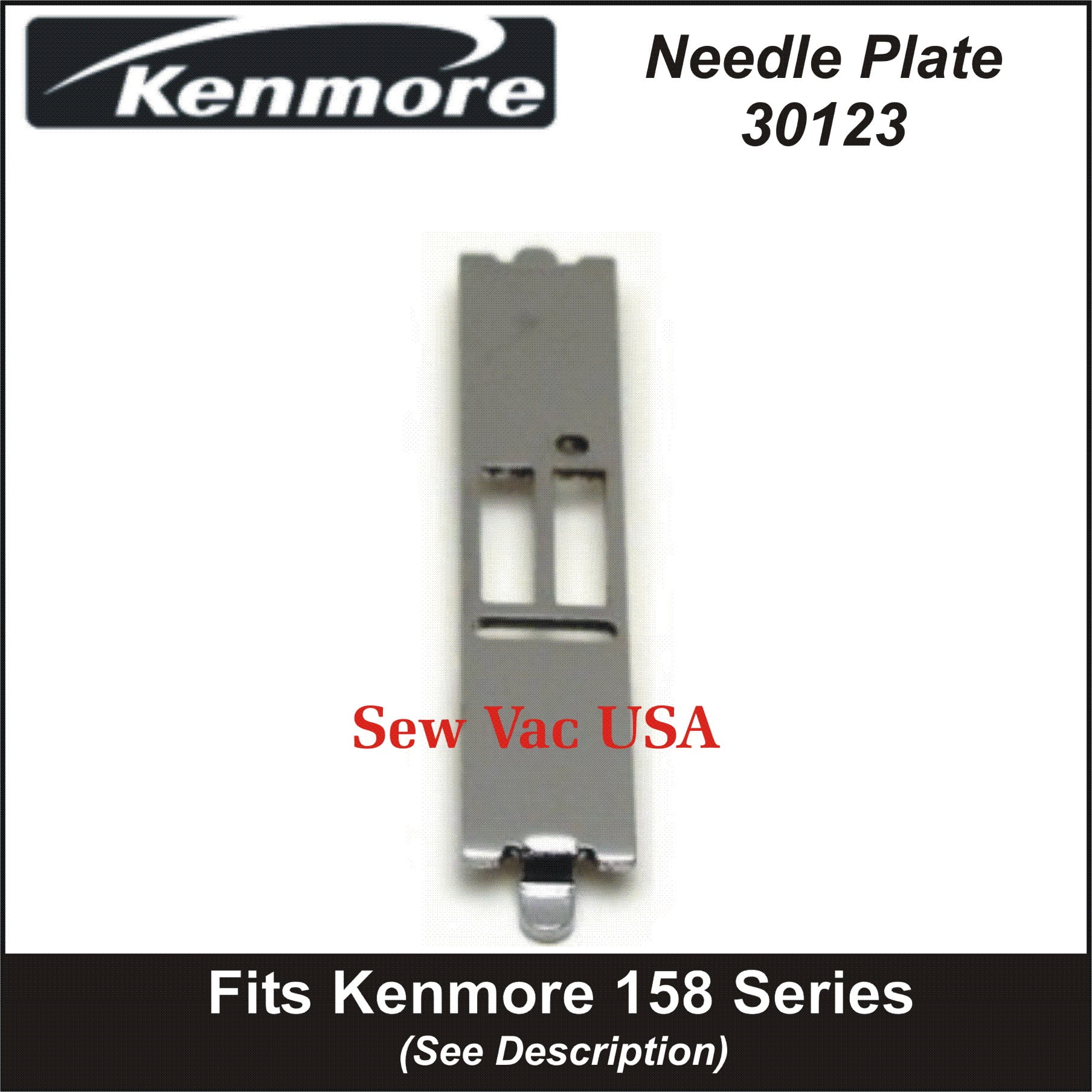 Kenmore Needle Plate Insert 30123 Fits 158 Series See Description