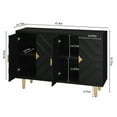 thumbnail image 2 of CBJCBJ 48" Modern Accent Sideboard, Buffet Cabinet with 4 Doors & Shelves, Credenza for Living Room Storage,Black, 2 of 10