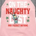 thumbnail image 3 of SpongeBob SquarePants - Plankton Naughty List - Toddler And Youth Girls Raglan Graphic T-Shirt, 3 of 6