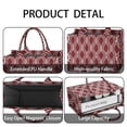 thumbnail image 4 of Large Capacity Tote Bag,Burgundy and White Wavy Pattern Handbag Fashion Luxury Tote Bag,15.7"x13"x 5.1" Inches,Laptop Compatible, 4 of 6