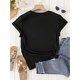 thumbnail image 2 of Music Television Logo Print T-Shirt, Leopard Pattern + Available in Petite or Plus Size + Fashion Slim Fit Crew Neck Short Sleeve Tee, Summer/Spring Women's Top, 2 of 5