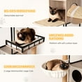 thumbnail image 4 of 63" Multi-Functional Cat Tree with Litter Box & Removable Washable Cushion, Cat Condo with Scratching Posts & Toy Hanger, Cat Tower with Hammocks, Gray, 4 of 9