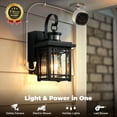 thumbnail image 5 of OPAXIS Led Porch Light with GFCI Outlet, Motion Sensor Outdoor Light Fixtures Wall Mount, Black Carriage Lights Exterior with Ripple Glass, Anti-Rust Outside Garage Lights for Patio, Front Door, 5 of 11