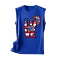 thumbnail image 3 of Graphic Tank Tops, Summer 2024 Sleeveless 4th of July Shirts Women Crew Neck Casual Flag Sunflower Print Tanks (S, Blue 12), 3 of 4