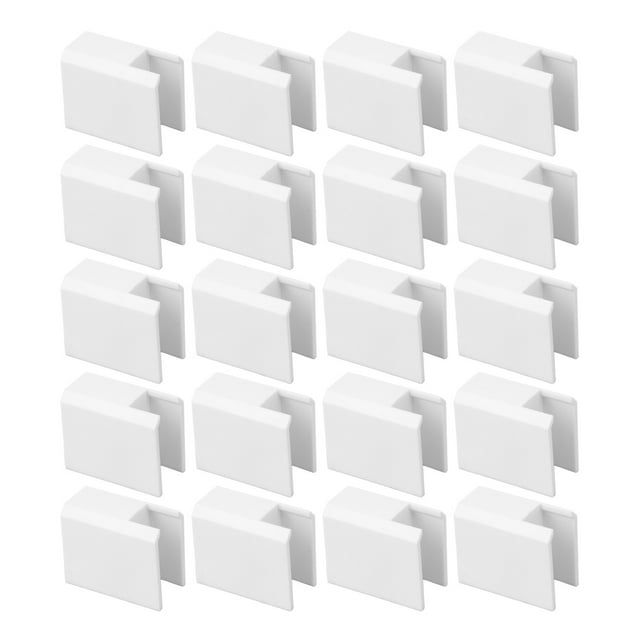 20Pcs Plastic Sliding Door Window Lock, Non Collision Sliding Window Locks Door Stopper , Keep Your Family Safe And Secure White