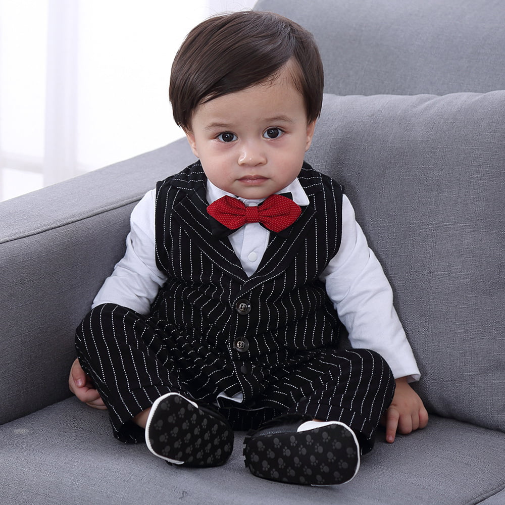 Baby Boys Stylish Outfits Little Gentleman Long Sleeve Shirt - Temu